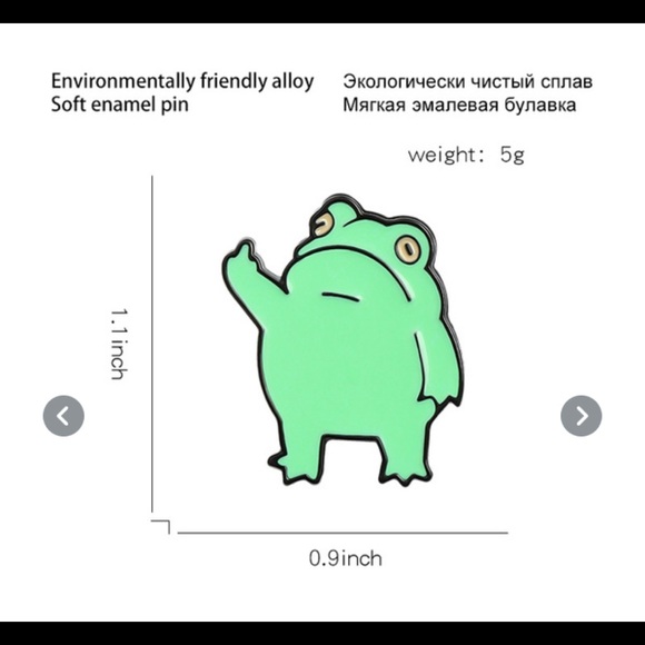 ❤️🐸 Angry Frog Enamel Pin - Picture 5 of 6